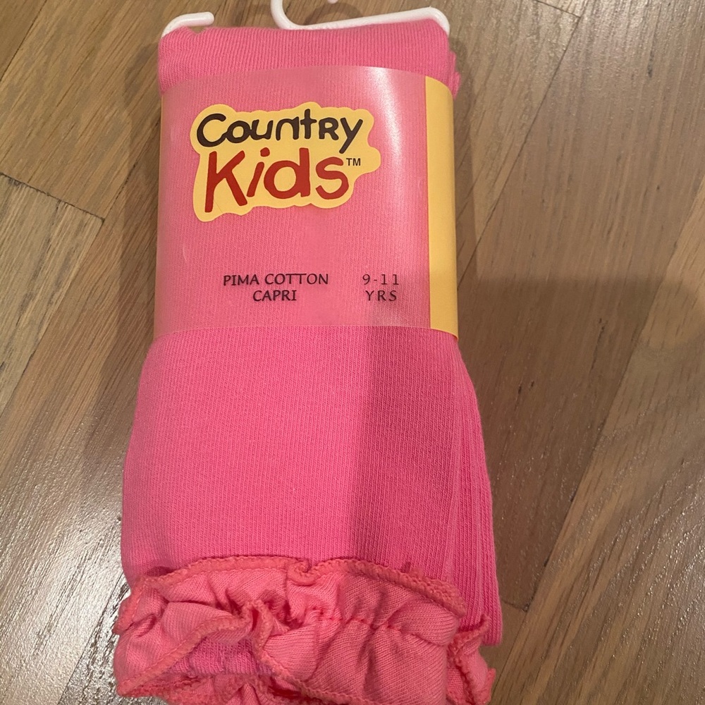 Country Kids Pink Leggings with Ruffle details